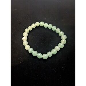 Jade Beaded Bracelet Stretch Stackable Repurpose Craft